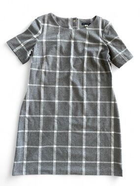 Tommy Hilfiger 14 L XL Short Sleeve Dress Plaid woven Tartan Mini Knee length